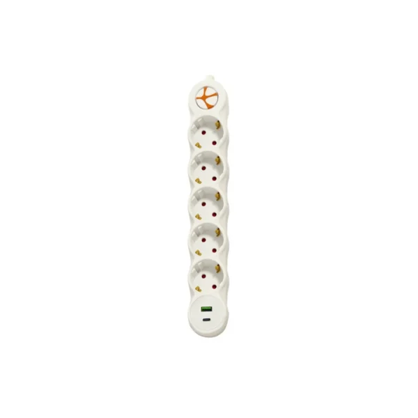 Tunçmatik Powerstrip5 Plus Anahtarlı Grup Priz 5'li 1,5 m (Type-C + USB)